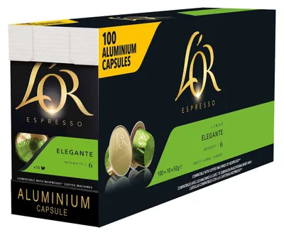Zdjęcie produktu dla L'OR Koffie kapsułki Lungo Elegante, 100 sztuk (520g) - aromatyczna kawa