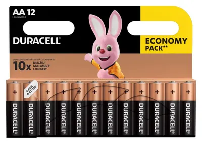 Zdjęcie produktu dla Duracell 5000394203334, Jednorazowa bateria, AA, Alkaliczny, 1,5 V, 12 szt., Czarny, Brąz