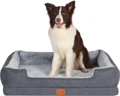 Immagine prodotto di Cuscino ergonomico per cani, sfoderabile, lavabile, L, 90x70x20 cm, grigio