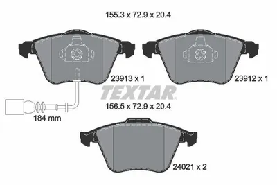 Produktbild von Textar Bremsbeläge vorne für Audi A3 TT Seat Leon VW Golf 7