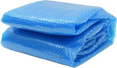 Image de Couverture de piscine - Sonnenseil Warmzeil - Réchauffement de piscine - Couche d'air en PE résistante - 381 cm - Bleu