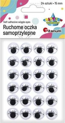 Produktbild von Oczy samoprzylepne z rzęsami 15mm okrągłe 24szt