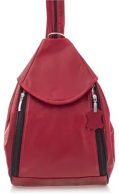 Produktbild von Rot eleganter Damen Lederrucksack aus Naturleder, Cityrucksack, Freizeitrucksack, Vintage Stil – Belveder Rene05
