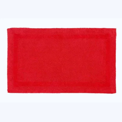 Produktbild von HOMESCAPES XXL-Badematte rot 70x120 cm aus 100% Baumwolle