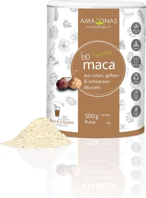 Produktbild von AMAZONAS Naturprodukte Maca Pulver, 500 g Pulver
