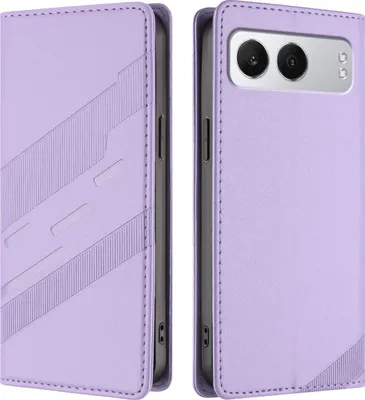 Productafbeelding van Hoesje voor de OnePlus Nord 4 - Phonesta portemonneehoes met reliëflijnen - Paars