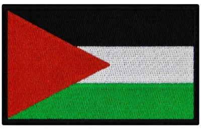 Palästina-Flagge Patch gestickt aufbügelbar 8,8 x 5,5 cm