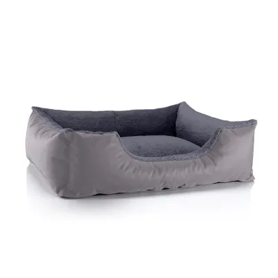 Obrázek produktu pro Pelíšek pro psy TEDDY, pohovka pro psy,(D) cca 80x65x18cm,ROCK-FLOW (šedá/šedá)