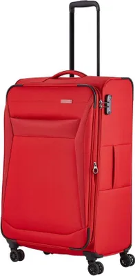 Produktbild von Famanu Reisekoffer L Softshell mit 4 Rollen - Rot, 78 cm, 90-97 Liter
