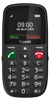 Produktbild von Gigaset GL395, Balken, Single SIM, 5,59 cm (2.2"), 0,3 MP, 800 mAh, Schwarz