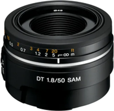 Produktbild von Sony 50 mm / F 1,8 Festbrennweitenobjektiv f?r Sony alpha / Konica-Minolta Spiegelreflexkameras, F1,8, Ultraschallmotor, Autofokus, 49 mm Filterdurchmesser