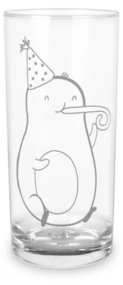 Produktbild von Mr. & Mrs. Panda Tumbler Avocado Feier 400 ml - Transparent - Geschenk, Longdrinkglas, Wasserglas, Cocktailglas, Gute Laune, Trinkglas, Party, Geburtstag, Fete, Glas