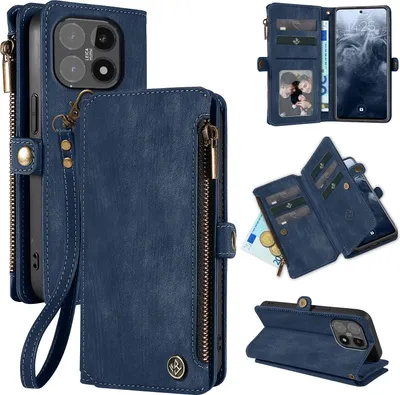 Produktbild von Handy Hülle für Xiaomi 15T Geldbeutel Geldbörse RFID Schutz Klapphülle Cover Schutzhülle Wallet Farbe: Blau