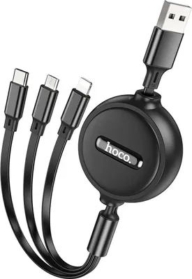 Produktbild von USB Multi Handy Schnell Ladekabel 3in1 für Apple iPhone Samsung Huawei Xiaomi micro USB Type C Kabel Typ C für Lightning Anschluss Aufbewahrungsbox