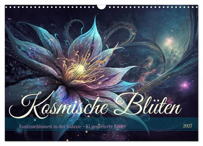Produktbild von Kosmische Blüten (Wandkalender 2027 DIN A3 quer), CALVENDO Monatskalender