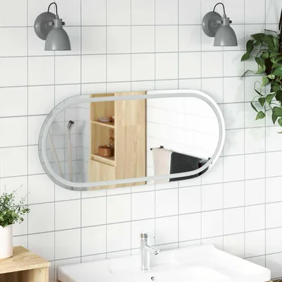 Immagine prodotto di Specchio da bagno a LED, trasparente, 100 x 45 cm, in vetro temperato
