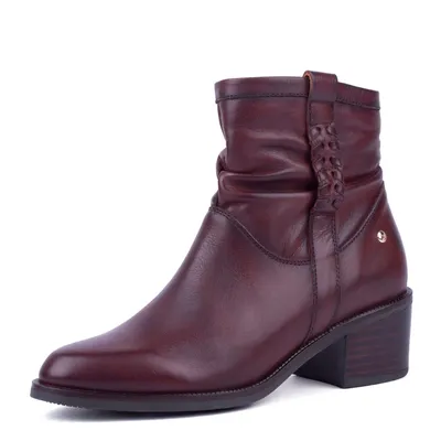 Produktbild von Pikolinos Damen Stiefelette Leder geraffter Schaft Blockabsatz Bacarot W2D-8891, Größe:40 EU, Farbe:Braun