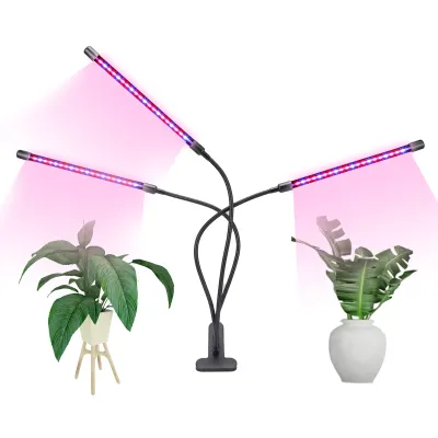 Zdjęcie produktu dla Lampa LED do uprawy roślin „Sonnenlicht” 30 W, 60 diod LED, 9 poziomów jasności, z niebiesko-czerwonymi żarówkami, timer 3/9/12 godzin, lampa LED do uprawy roślin o pełnym spektrum, lampa do wzrostu roślin, lampa z giętkim ramieniem