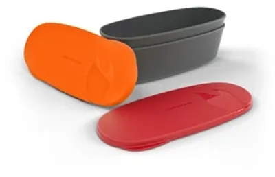 Produktbild von Light-my-Fire SnapBox Oval 2 Stück, rot und orange