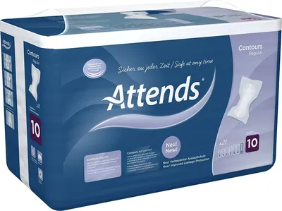 Produktbild von Attends Contours Regular 10,Vorlagen bei starker Inkontinenz, 21 St