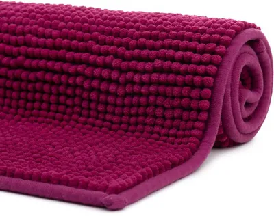 Produktbild von GÖZZE Chenille Badteppich superweicher saugfähiger rutschfester Mikrofaser-Badvorleger Cyclam Pink 70 x 120 cm