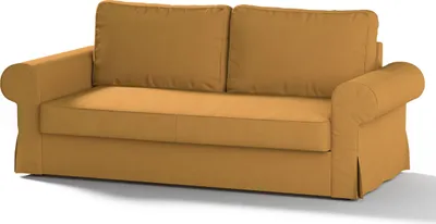 Produktbild von Dekoria Bezug für Backabro 3-Sitzer Sofa ausklappbar, senffarbe, Bezug für Backabro 3-Sitzer Sofa