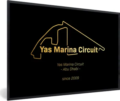 Produktbild von MuchoWow® Gerahmtes Poster Abu Dhabi - Formel 1 - Rennstrecke 30x20 cm - Poster mit Schwarzem Bilderrahmen Wandposter Rahmen Foto Bilder - Kunstdruck - Bild-Poster