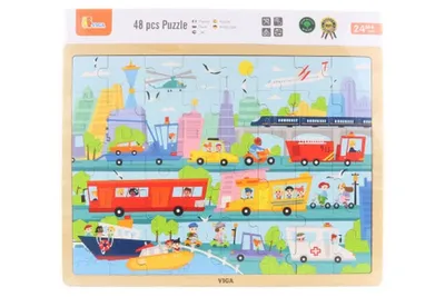 Obrázek produktu pro Dřevěné puzzle 48 dílků - doprava