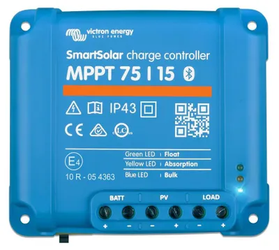 MPPT Solarladeregler 75V 15A 12/24V Bluetooth