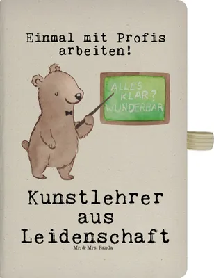 Produktbild von Mr. & Mrs. Panda notizbuch Kunstlehrer Leidenschaft - Transparent - Geschenk, Spruch, Lustig, Witzig, Kladde, Skizzenbuch, Kunstschule, Adressbuch, Tagebuch, a4