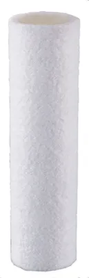 A white cylindrical filter cartridge is shown against a white background.