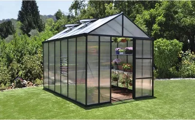 Image de Serre de jardin 8.57m² gris anthracite - Palram - 702208 - glory