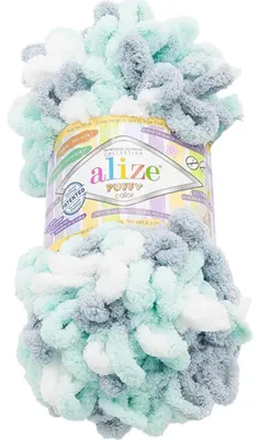 Produktbild von Alize Puffy Color 6408 Strickgarn