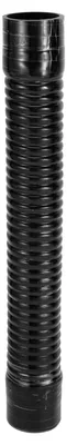 Image de Tuyau de liquide de refroidissement de 60 mm - En silicone - Longueur : 500 mm - Tissu multicouche - Résistant à des températures jusqu'à 300 °C - Noir - Tuyau