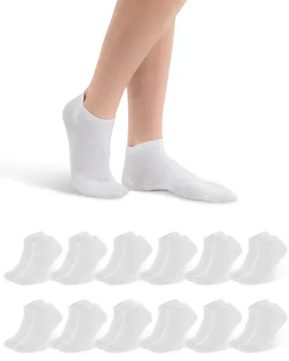 Productafbeelding van Libella, witte sokken voor dames, maat 35-38, katoen, 12 paar. Korte sneakersokken