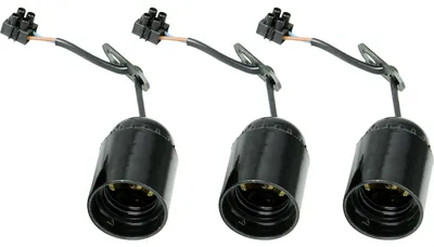 Produktbild von Kopp 214615038, Schwarz, E27, E27, Kunststoff, 0,13 m, 75 W