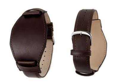 Produktbild von Minott Uhrenarmband 20mm | Leder Unterlegband Dunkelbraun 203162028
