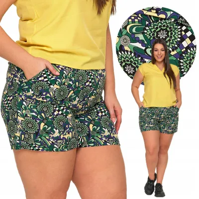 Produktbild von Damen-Shorts, bequem, kurz, Viskose, gemustert, Sommer, MORAJ S, Muster 2