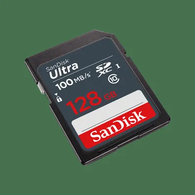 Obrázek produktu pro SanDisk Ultra, 128 GB, SDXC, UHS-I, 100 MB/s, Černá