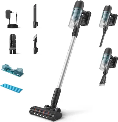 Zdjęcie produktu dla Philips 3000 series Seria Aqua 3000 XC3131/01 Bezprzewodowy odkurzacz Aqua 3000, Pionowy odkurzacz, Bez worka, Szary, Suchy, Cykloniczna/filtrowana, Podłoga