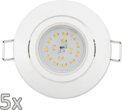 Produktbild von Einbauleuchten-Set McShine 5xRahmen 5xLED-Strahler 5W 400lm 230V weiß