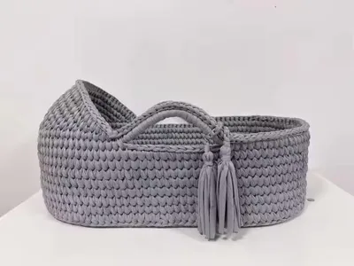 Produktbild von Moseskorb Babybett mit Matratze – Schlafkorb mit Matratze, atmungsaktiv, mit Ständer, ideal für erste Monate