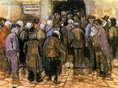 Produktbild von Vincent Van Gogh Kunstdruck Bild - Die Staatslotterie (60 x 80 cm)