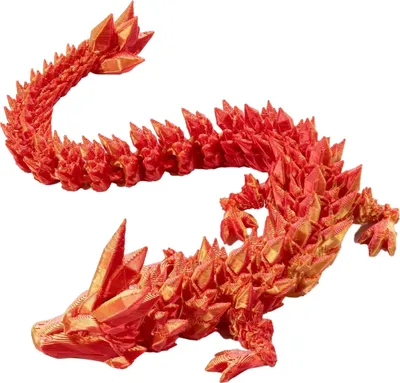 Produktbild von 3D-gedruckte Drachenfigur mit beweglichen Gelenken, chinesische Loong-Figur, bewegliches Drachenmodell, Fidget-Spielzeug, Tischdekoration, Ornament