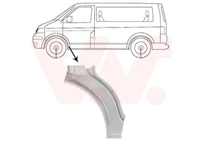 Produktbild von VAN WEZEL 5896155 Kotflügel Vorne Links für VW Transporter V Bus (7HB, 7HJ, 7EB, 7EJ, 7EF, 7EG, 7HF, 7EC) Transporter V Kastenwagen