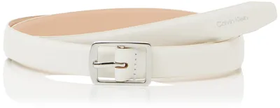 Produktbild von Calvin Klein Damen Gürtel Classic Square Buckle Belt 2,0 cm Ledergürtel, Weiß (L