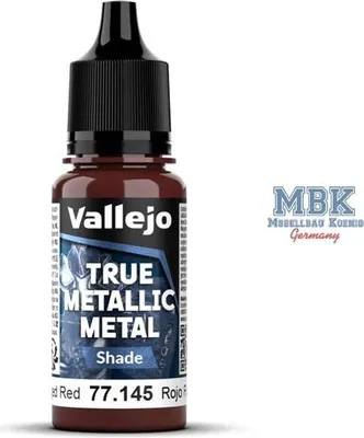 Imagen del producto de Vallejo VA77145, tono metálico "True Metallic", color: Rojo Forjado