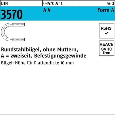 Image de DIN 3570 Etrier en acier rond A 4 A 530 / NW 500 M 24 A 4 S