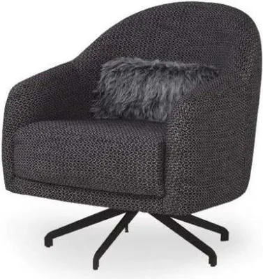 Obrázek produktu pro Designové křeslo do obývacího pokoje nábytek černý stylový lounge club