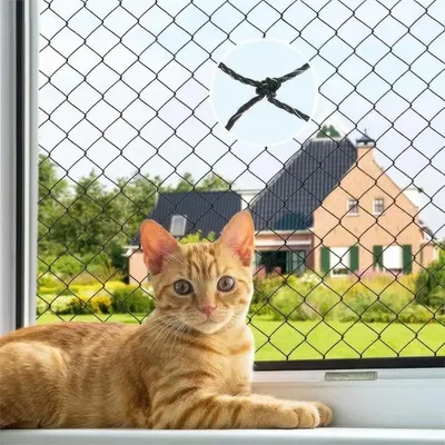 Produktbild von Katzennetz - Transparentes Balkonschutznetz - 3 x 8 m